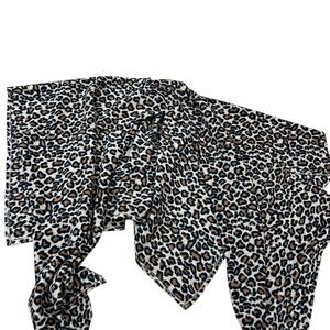 Leopard Print blanket Poncho